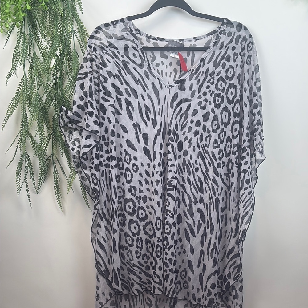Jordan Taylor Black and Gray Oversized Tunic ( ref T 168)